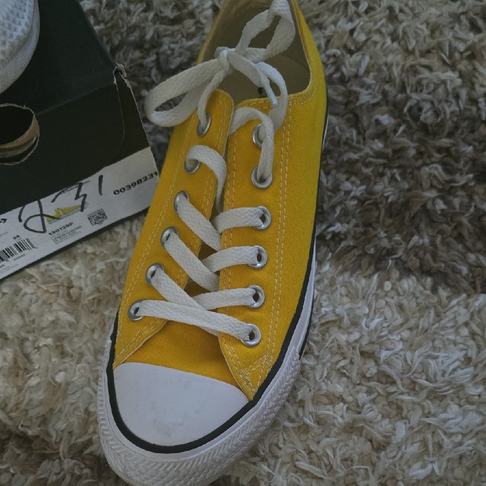 Converse Women's Sneakers in Vibrant Yellow and White